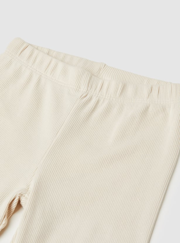 Girls Ribbed Leggings - Pack of 2