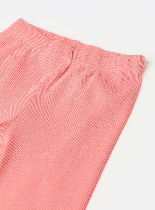 Girls Ribbed Leggings - Pack of 2