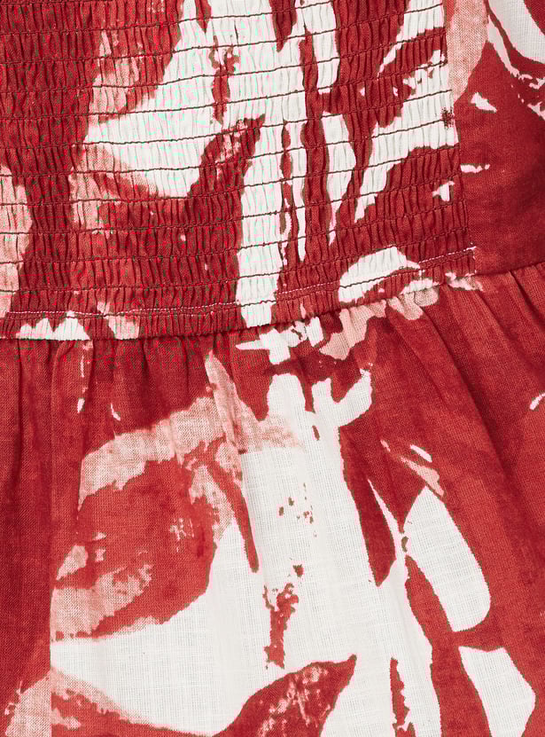 Women Printed Fit & Flare Midi Dress