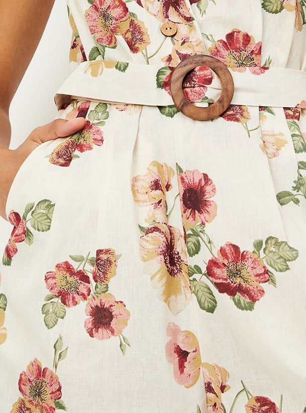 Women Floral Print Jumpsuit