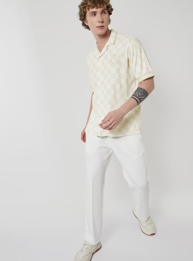 Men Checked Oversized Sports Shirt