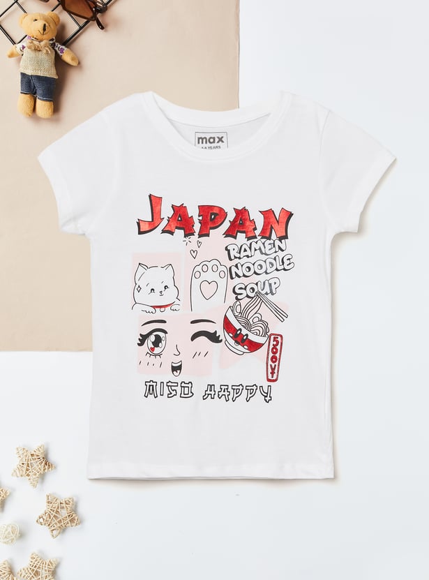 Girls Graphic Print T-shirt