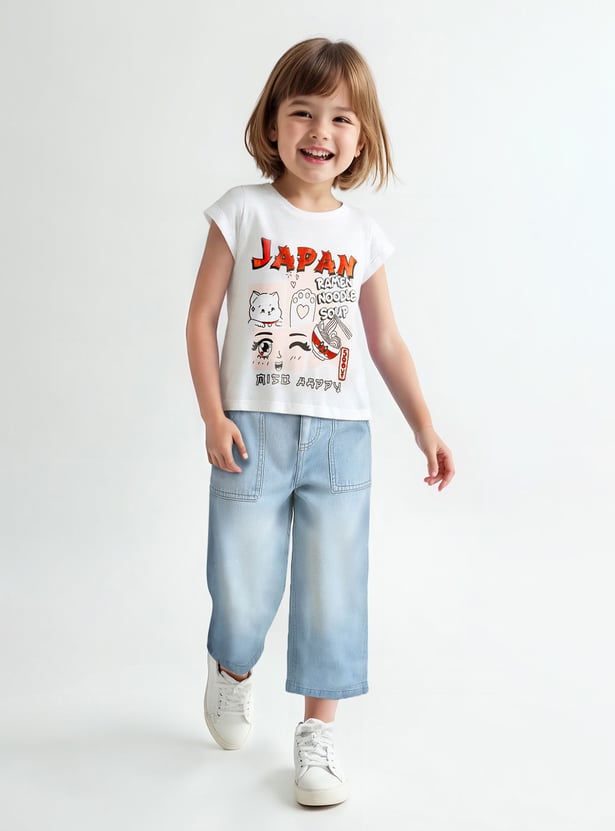 Girls Graphic Print T-shirt