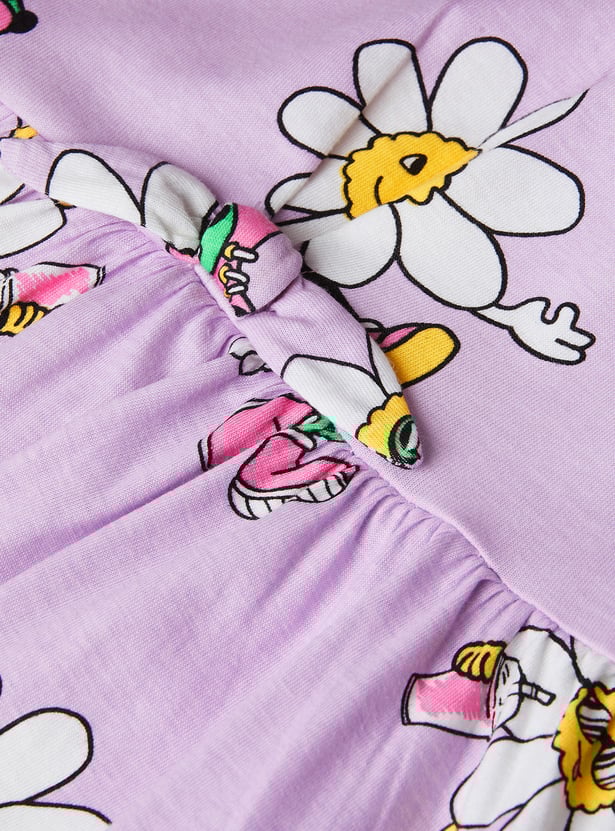 Girls Floral Print Dress