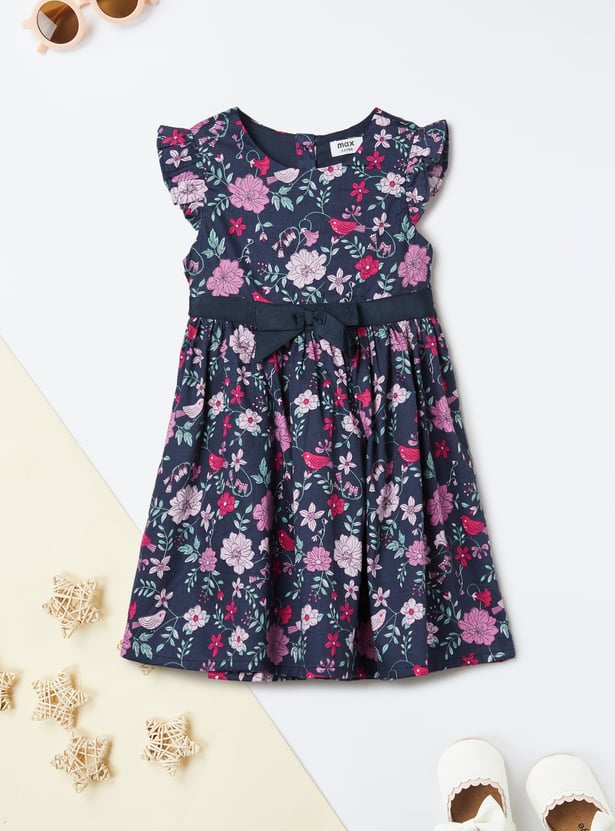Girls Floral Print Dress