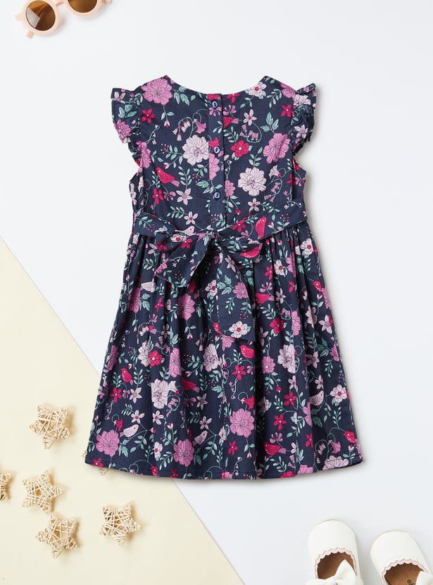 Girls Floral Print Dress