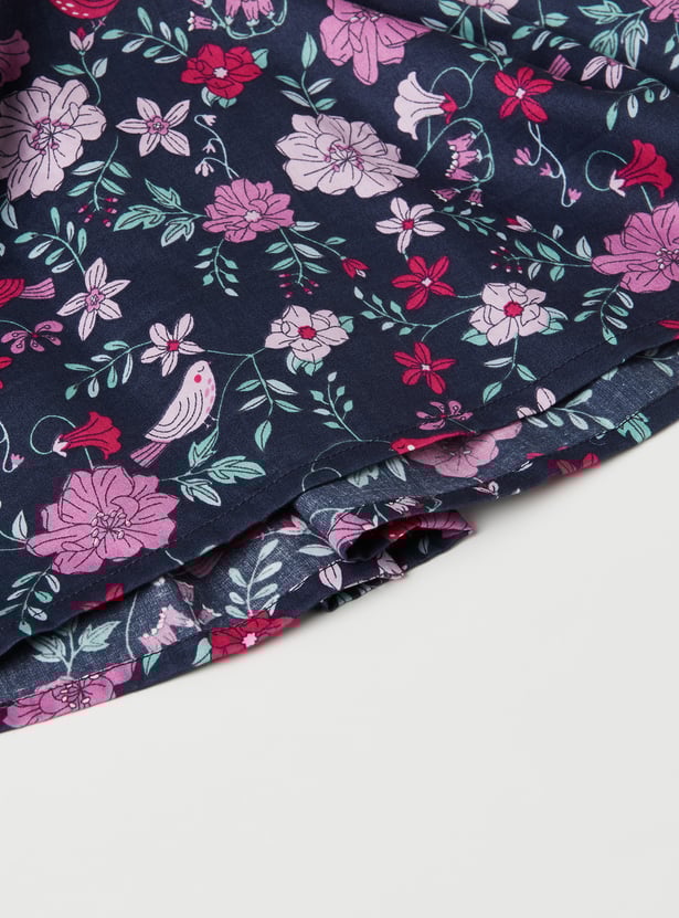 Girls Floral Print Dress