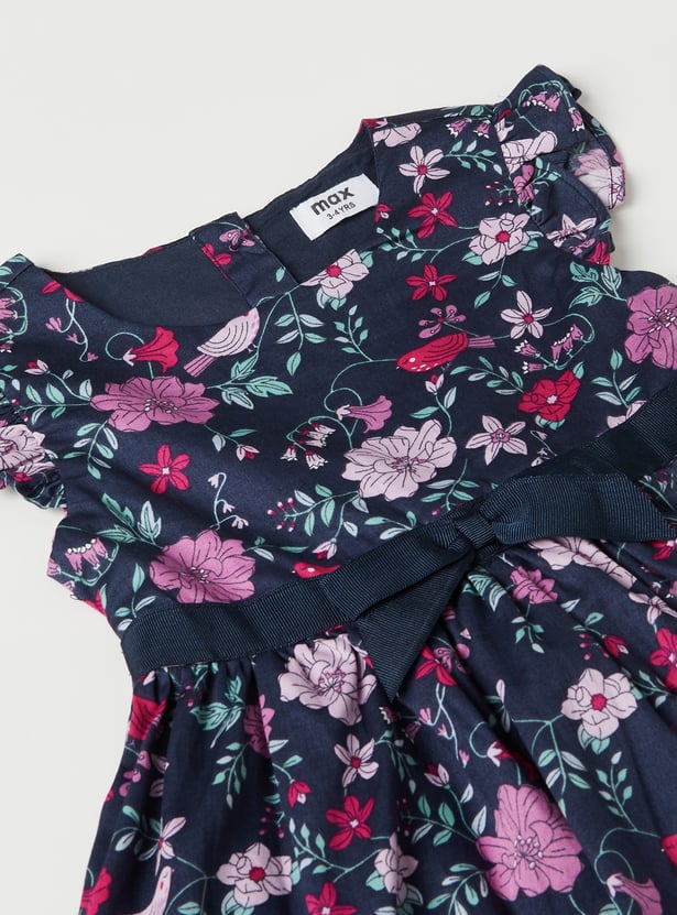 Girls Floral Print Dress
