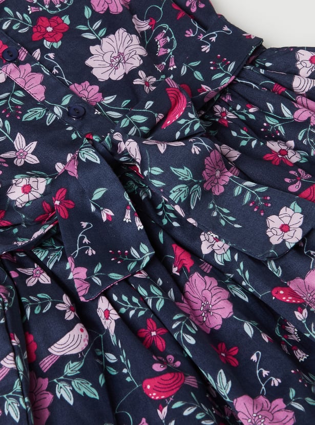 Girls Floral Print Dress