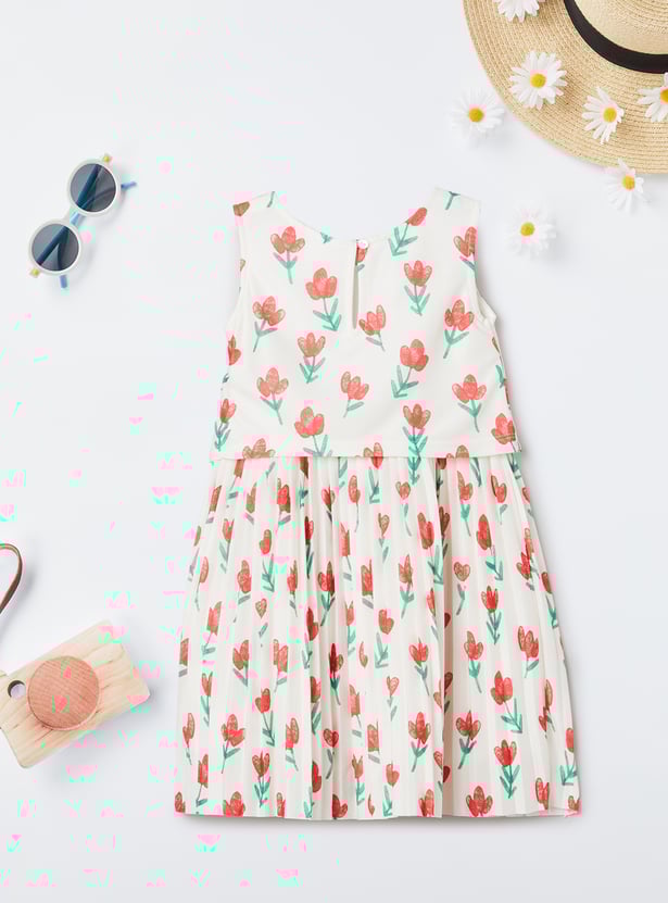 Girls Floral Print Dress
