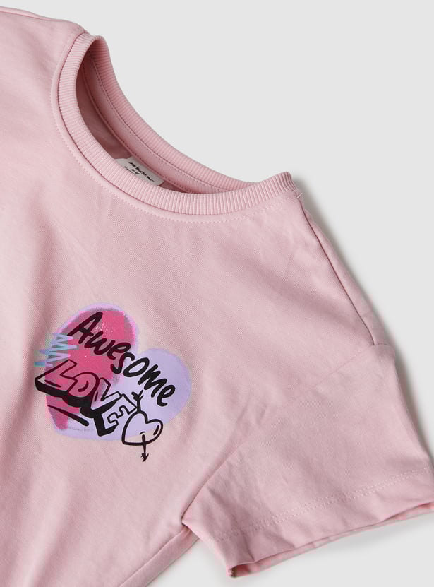 Girls Printed Crop Top