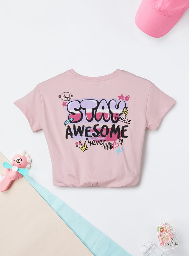 Girls Printed Crop Top