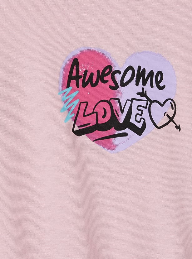 Girls Printed Crop Top