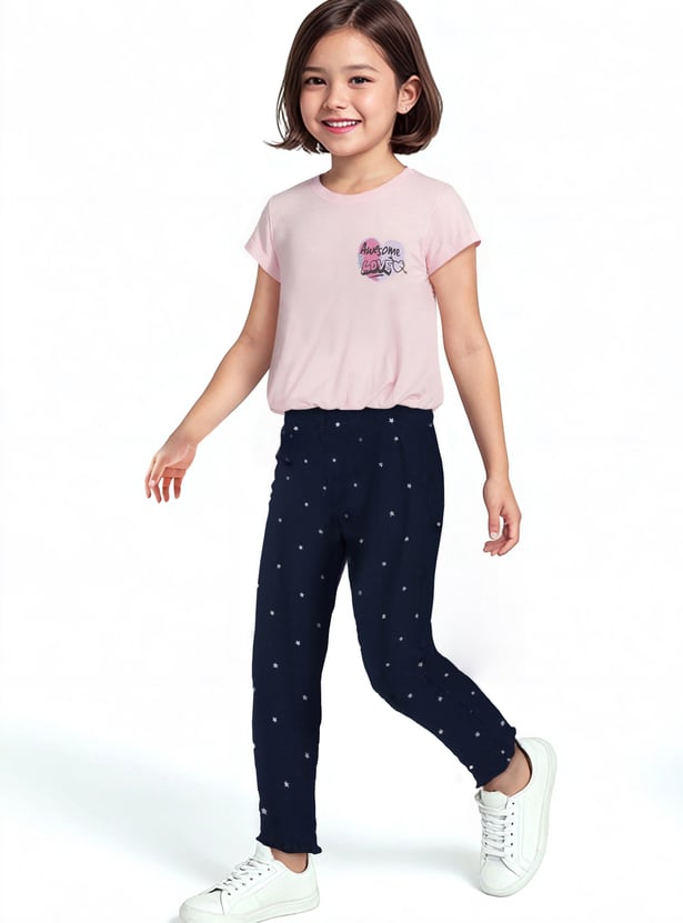 Girls Printed Crop Top