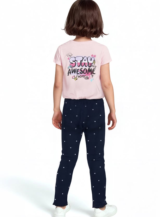 Girls Printed Crop Top