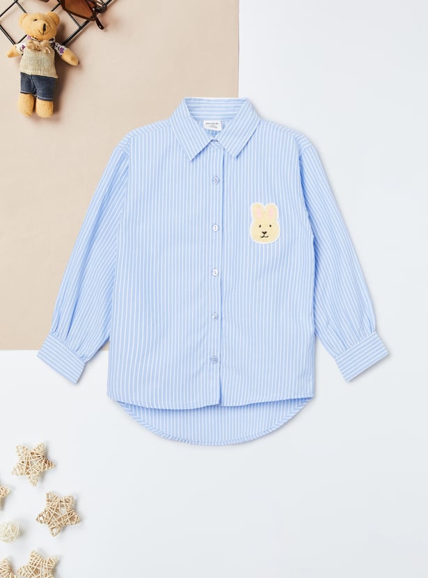 Girls Striped Regular Fit Shirt