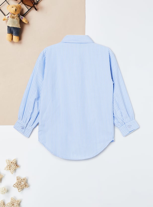 Girls Striped Regular Fit Shirt