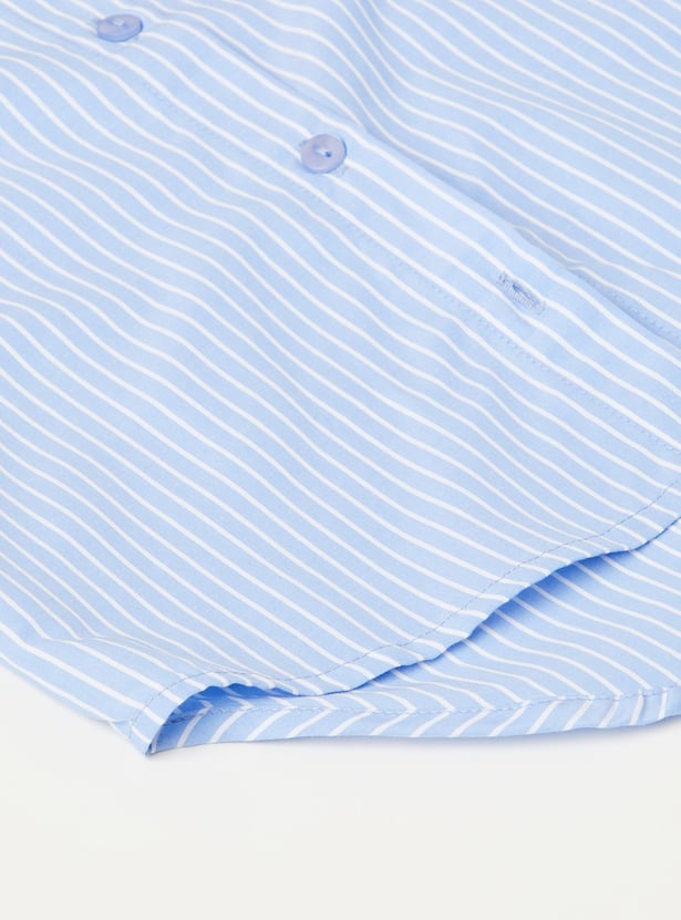 Girls Striped Regular Fit Shirt