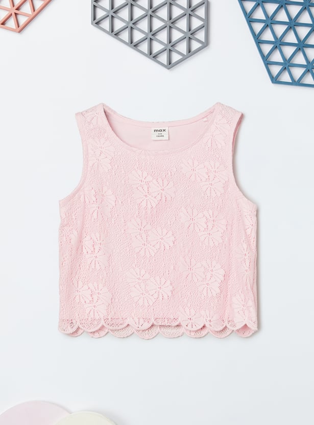 Girls Lace Shorts Set