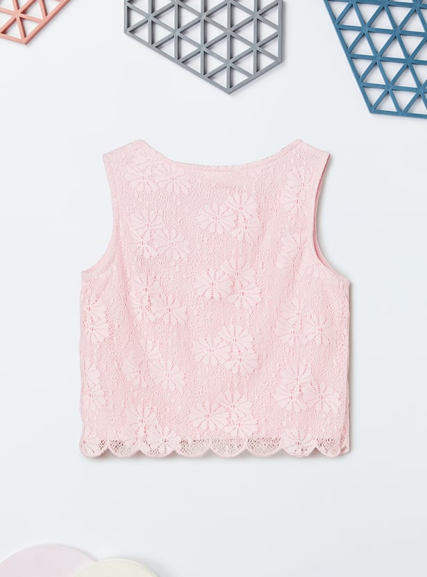 Girls Lace Shorts Set