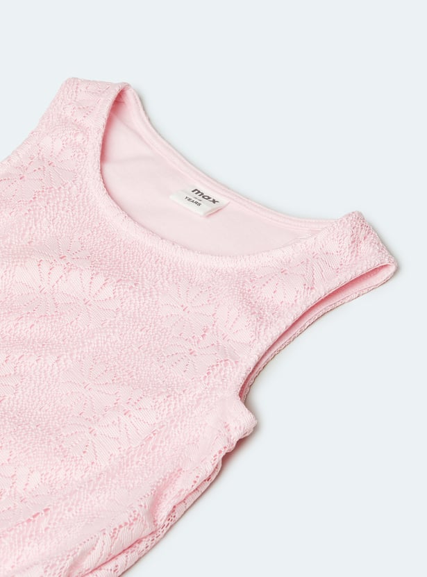 Girls Lace Shorts Set