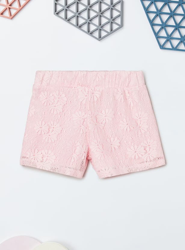 Girls Lace Shorts Set