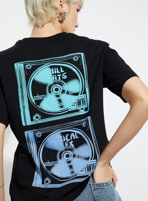 Buy ALAYA F x URB_N Women Printed Relaxed Fit T-shirt Online at