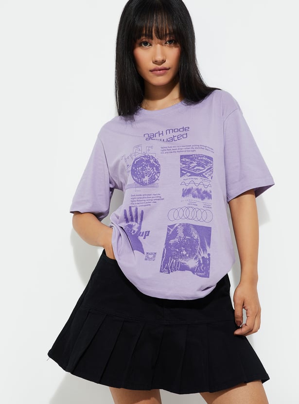 URB_N Women Relaxed Fit Printed T-shirt