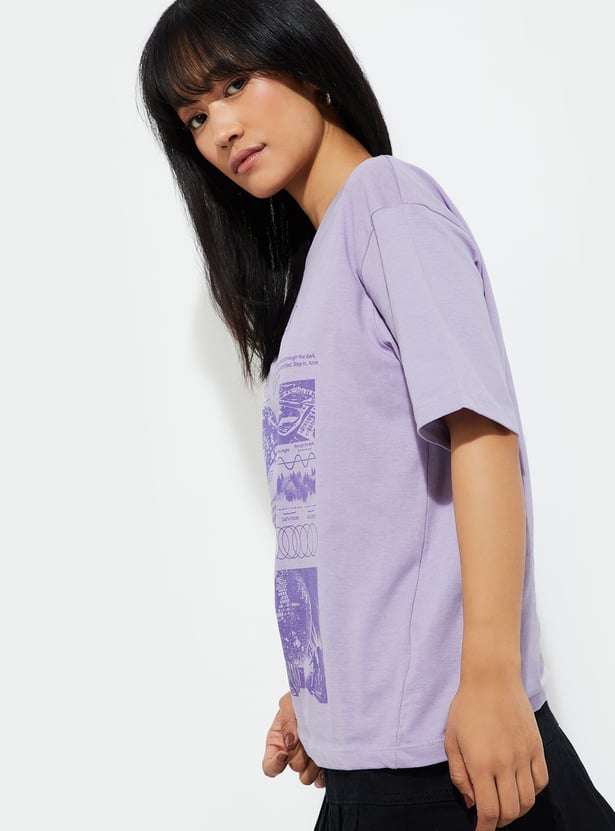 URB_N Women Relaxed Fit Printed T-shirt