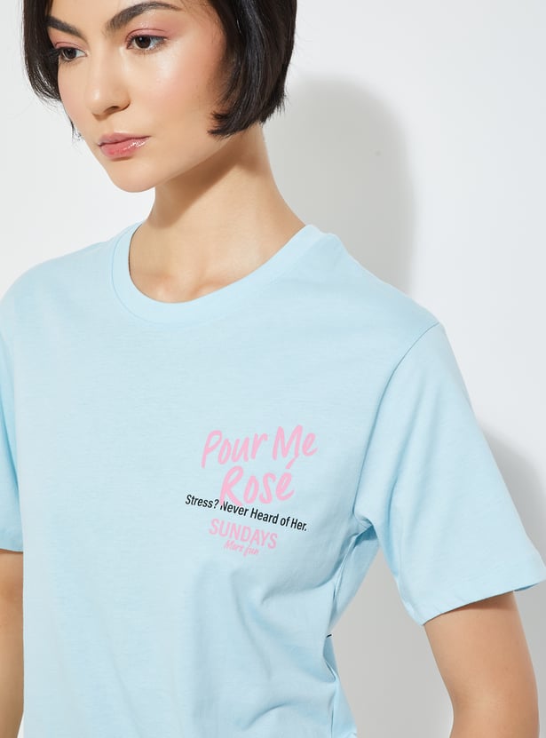 ALAYA F x URB_N Women Printed Relaxed Fit T-shirt