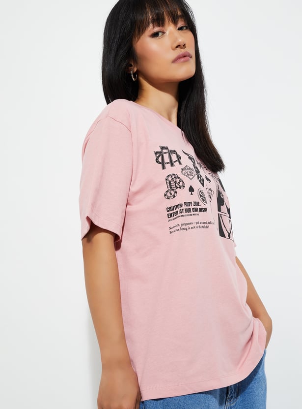 URB_N Women Printed Relaxed Fit T-shirt