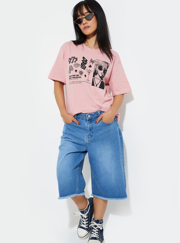URB_N Women Printed Relaxed Fit T-shirt