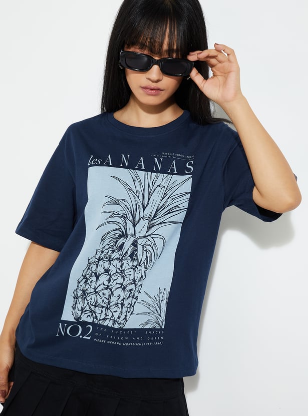 URB_N Women Printed Relaxed Fit T-shirt