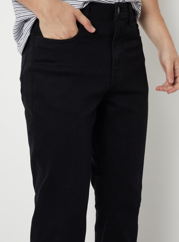 Men Washed Bootcut Jeans