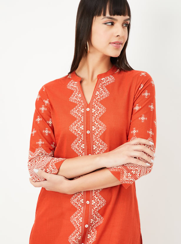 Women Printed Straight Kurta