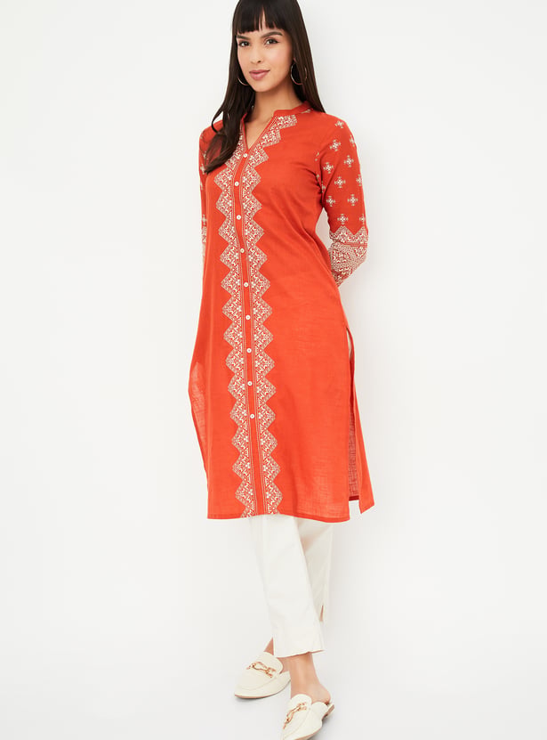Women Printed Straight Kurta