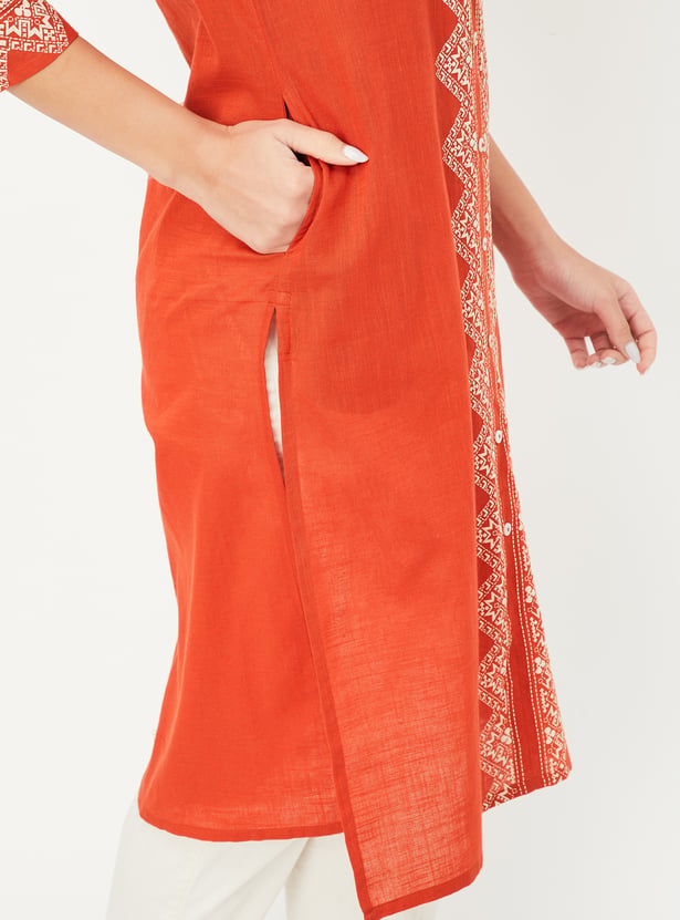 Women Printed Straight Kurta