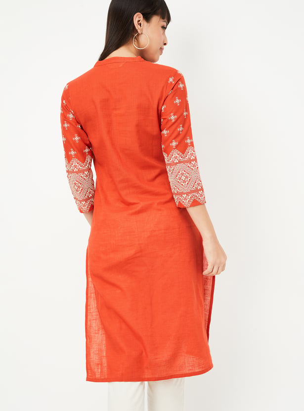 Women Printed Straight Kurta