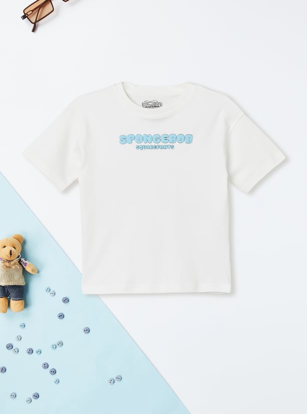 Boys SpongeBob Print T-shirt