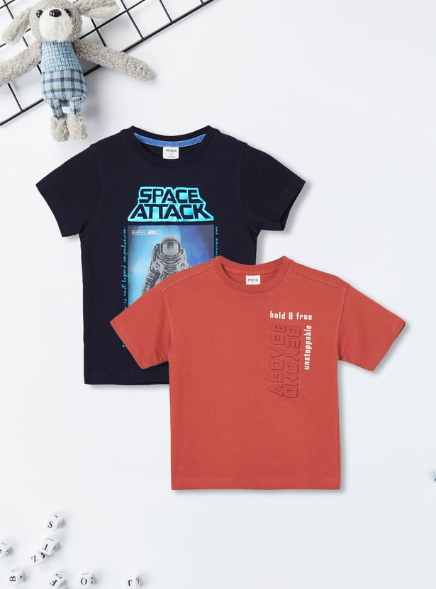 Boys Printed T-shirt - Pack of 2
