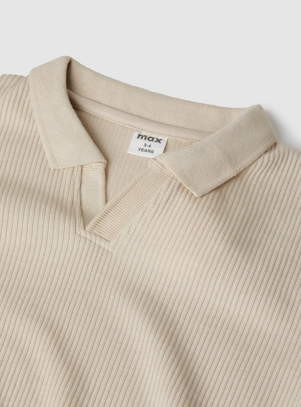 Boys Ribbed Polo T-shirt