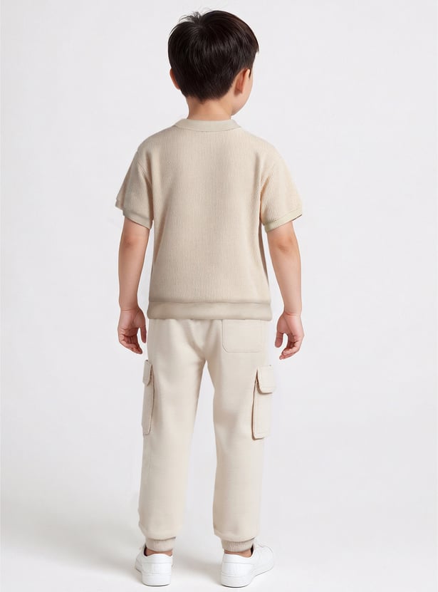 Boys Ribbed Polo T-shirt