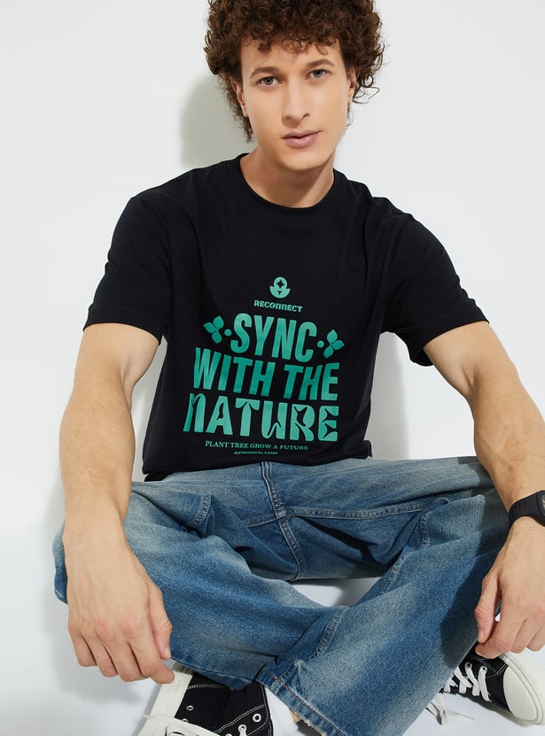 URB_N Men Typographic Print T-shirt
