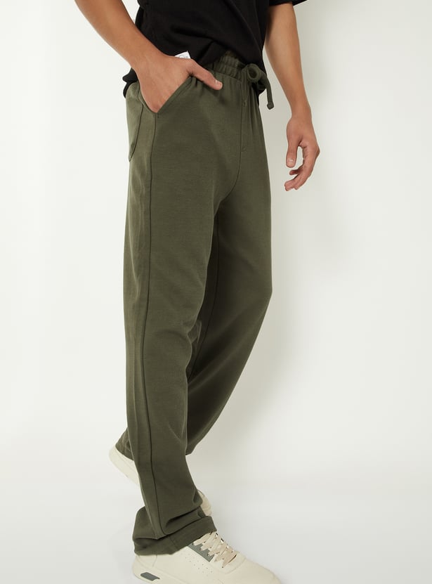 Boys Solid Track Pants