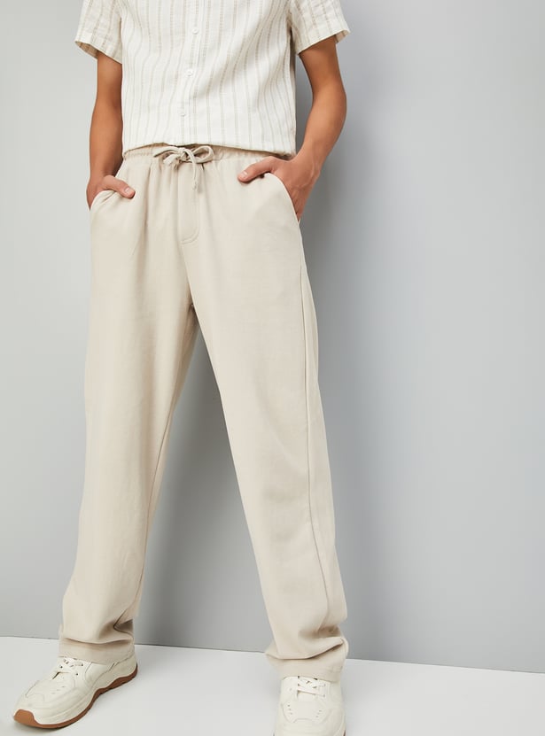 Buy Boys Textured Track Pants Online at just