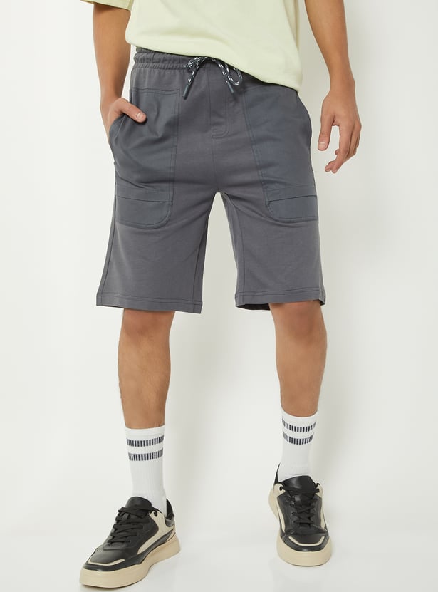 Buy Boys Solid Knit Shorts Online at just
