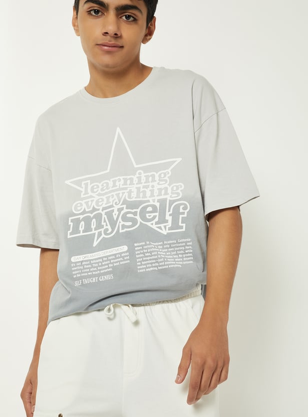 Boys Printed Oversized T-shirt