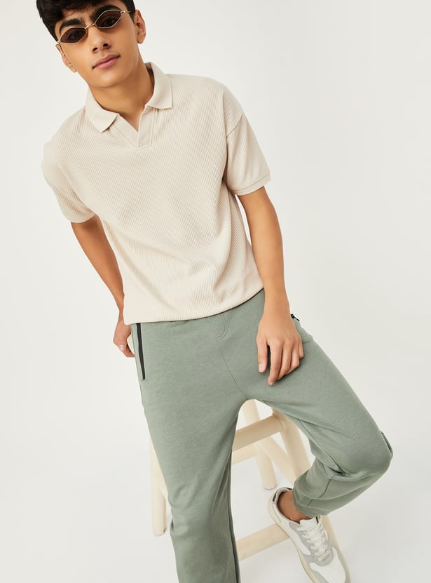 Boys Ribbed Polo T-shirt