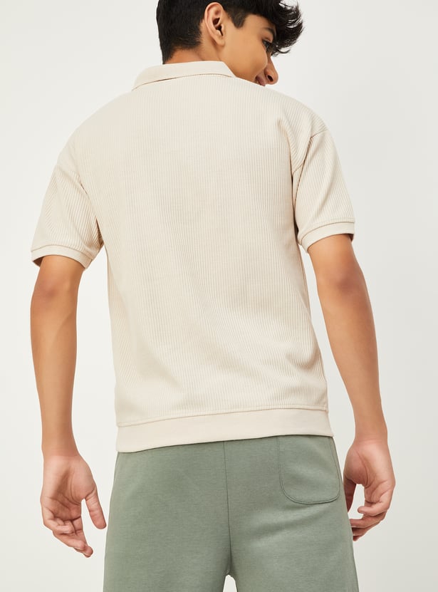 Boys Ribbed Polo T-shirt