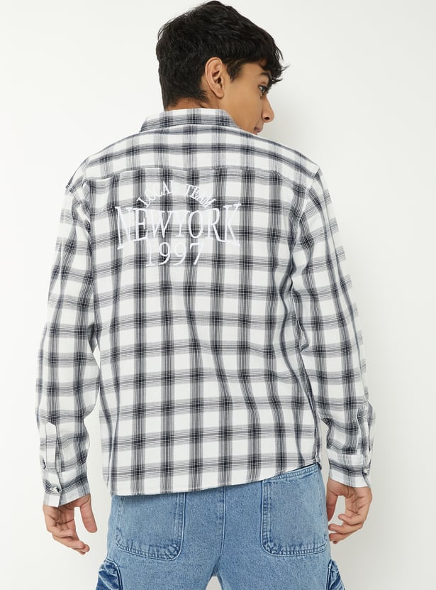Boys Checked Regular Fit Shirt